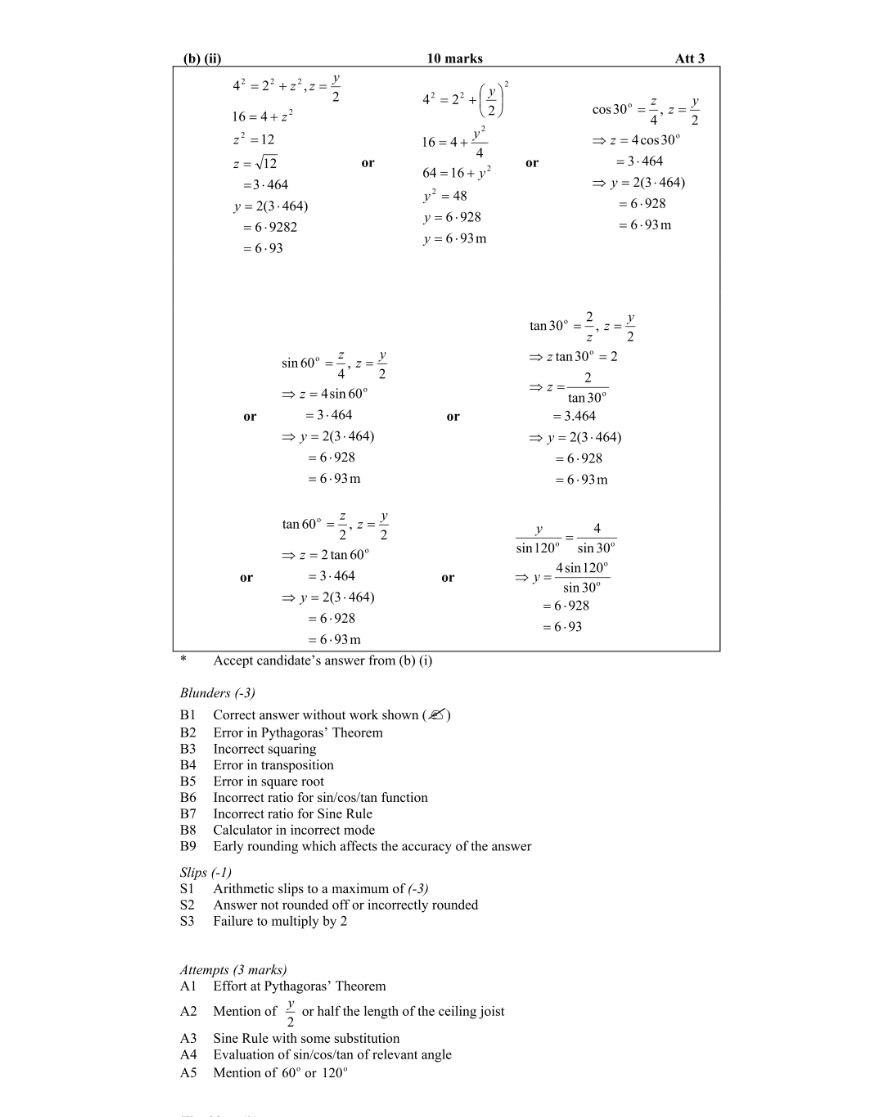 Marking Scheme Part 3