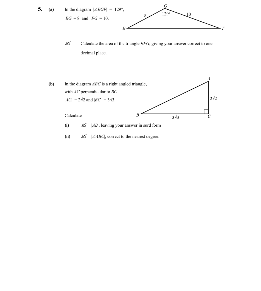 Question 2012 - 5 Part 1