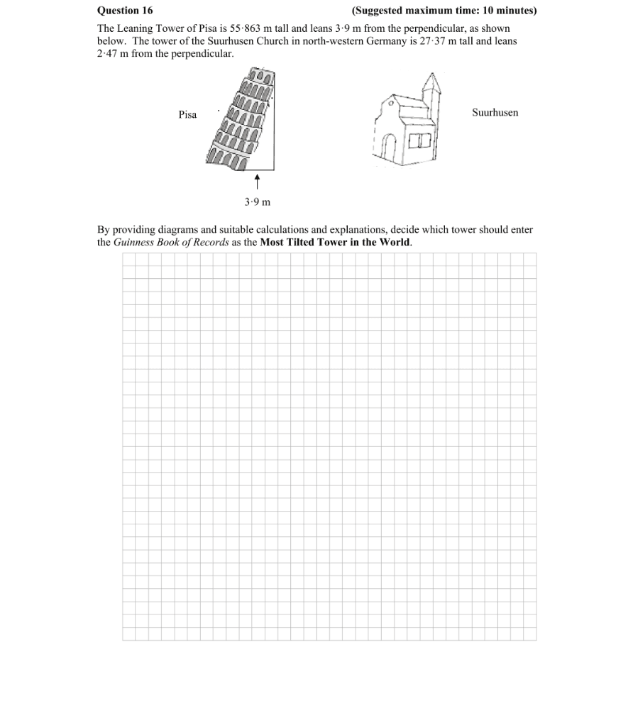 Question 2014 - 16 Part 1