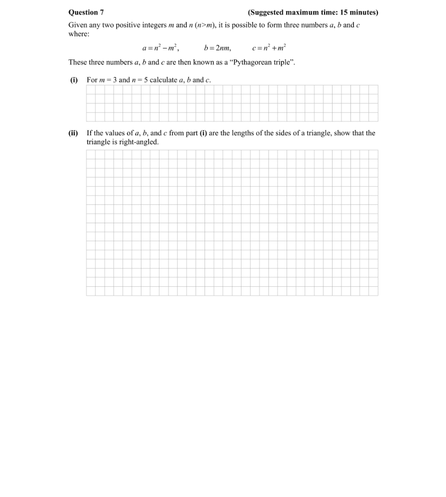 Question 2014 - 7 Part 1