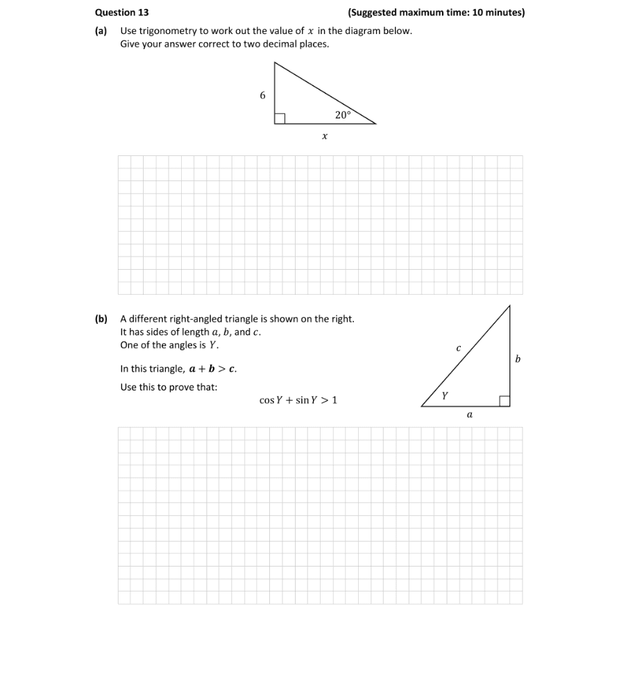 Question 2019 - 13 Part 1