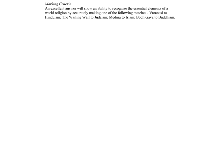 Marking Scheme Part 1