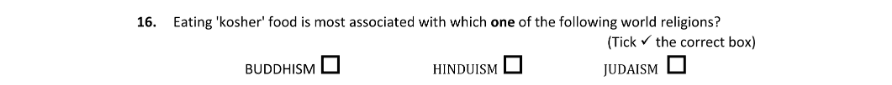 Question 2019 - 16 Part 1