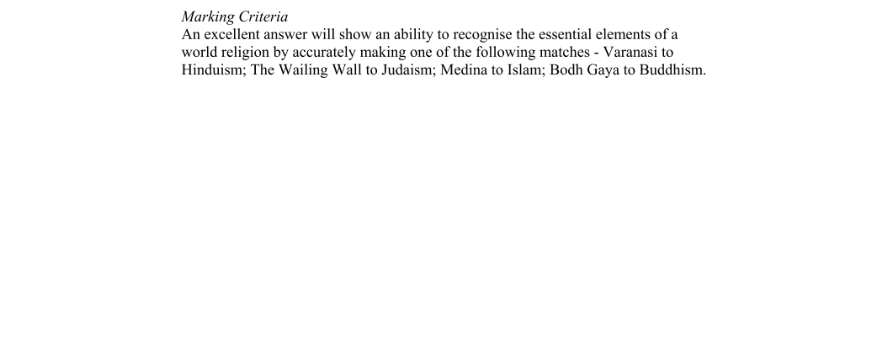 Marking Scheme Part 1