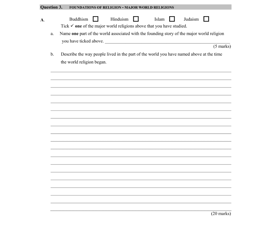 Question 2009 - 3 Part 1