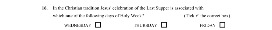 Question 2015 - 16 Part 1