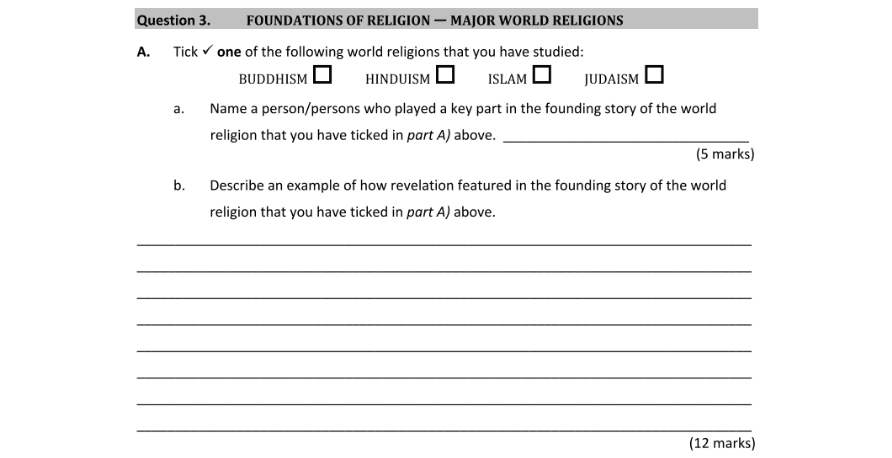 Question 2018 - 3 Part 1