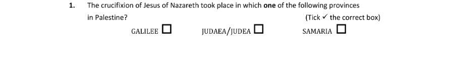 Question 2019 - 1 Part 1