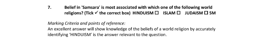 Marking Scheme Part 1