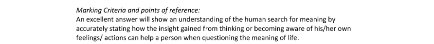 Marking Scheme Part 1