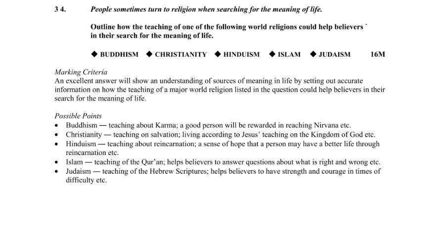 Marking Scheme Part 1