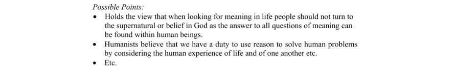 Marking Scheme Part 1