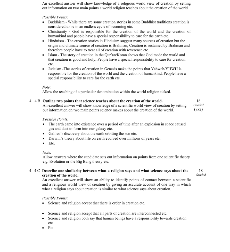 Marking Scheme Part 1