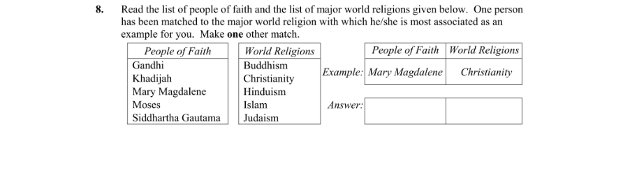 Question 2014 - 8 Part 1