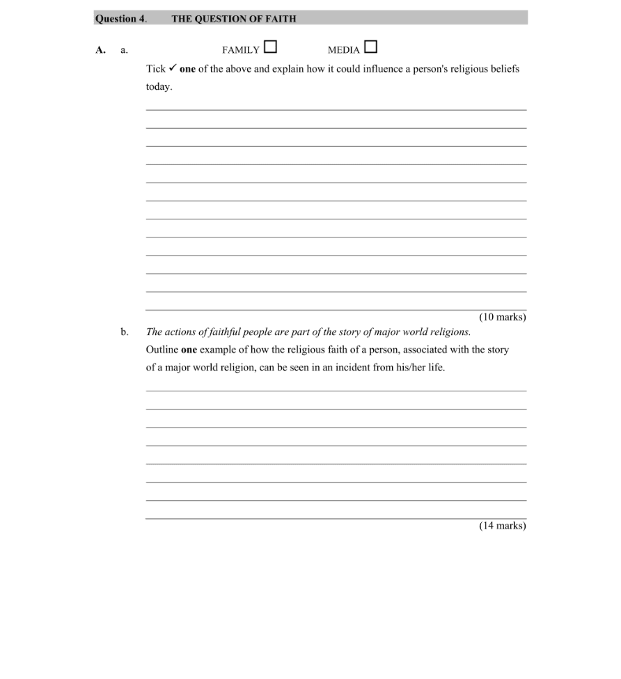 Question 2016 - 4 Part 1