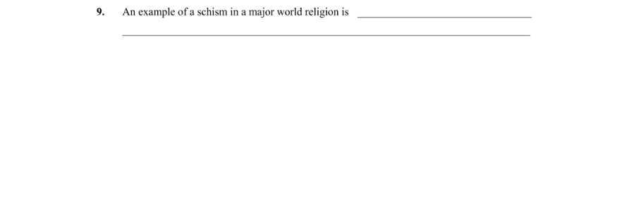Question 2016 - 9 Part 1
