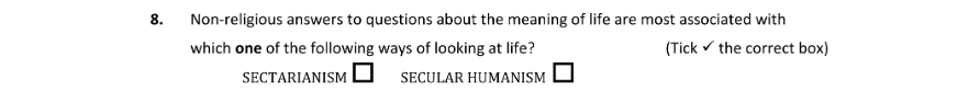 Question 2019 - 8 Part 1