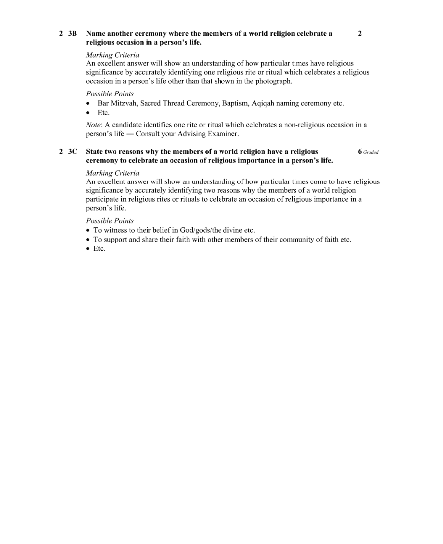 Marking Scheme Part 2