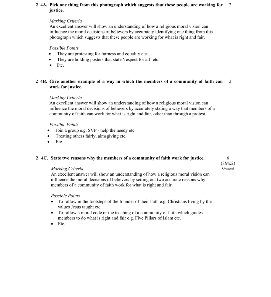 Marking Scheme Part 1