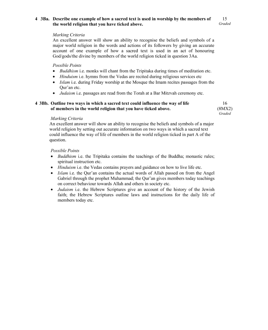 Marking Scheme Part 2