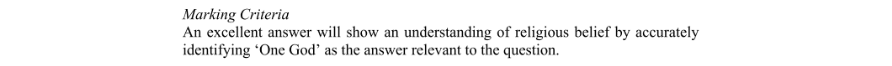 Marking Scheme Part 1