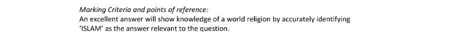 Marking Scheme Part 1