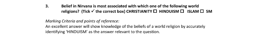 Marking Scheme Part 1