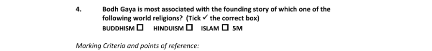 Marking Scheme Part 1