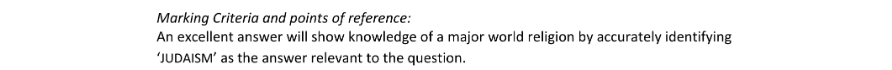 Marking Scheme Part 1