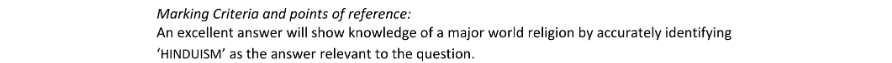 Marking Scheme Part 1