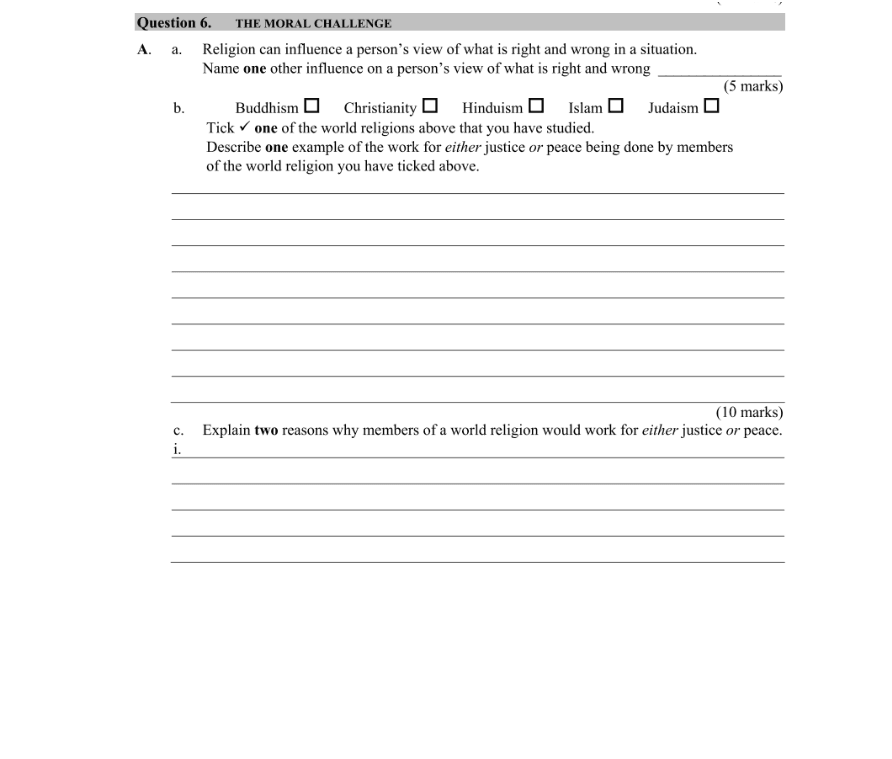 Question 2009 - 6 Part 1
