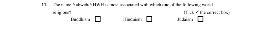 Question 2010 - 11 Part 1