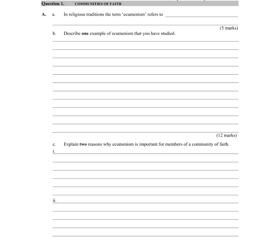 Question 2011 - 1 Part 1
