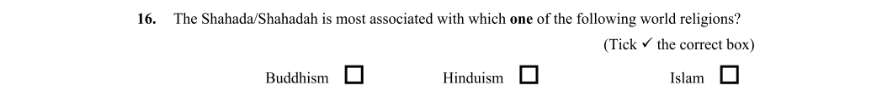 Question 2012 - 16 Part 1