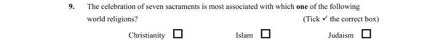 Question 2012 - 9 Part 1