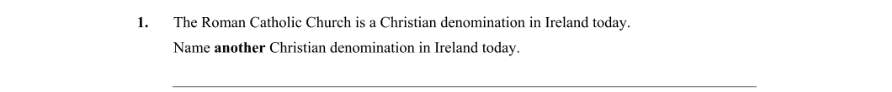 Question 2014 - 1 Part 1