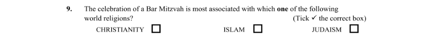 Question 2014 - 9 Part 1