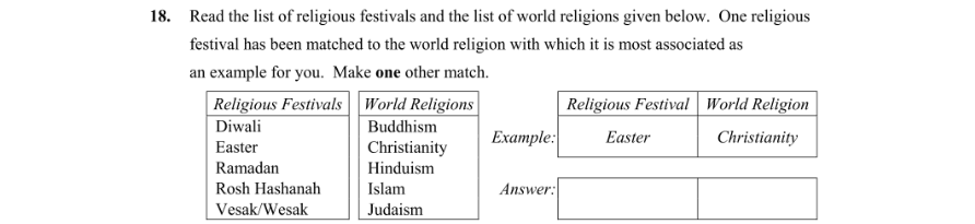 Question 2015 - 18 Part 1