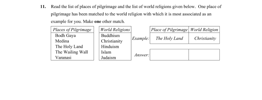 Question 2016 - 11 Part 1