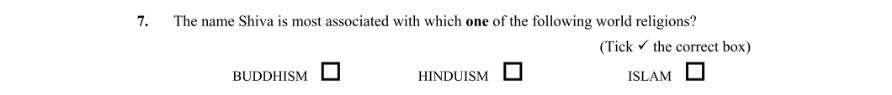 Question 2016 - 7 Part 1