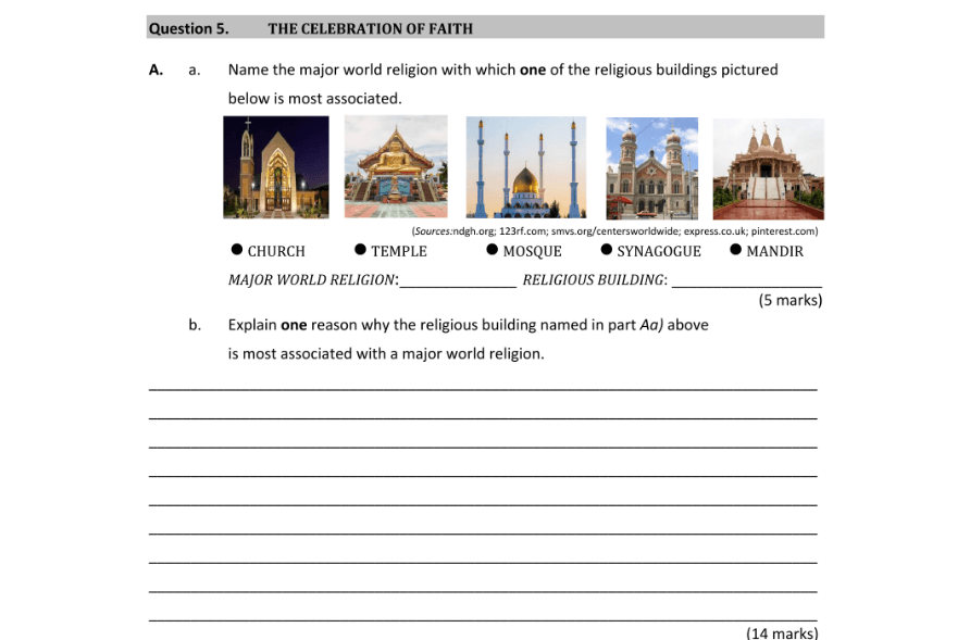 Question 2017 - 5 Part 1