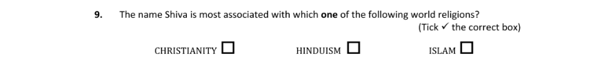 Question 2018 - 9 Part 1