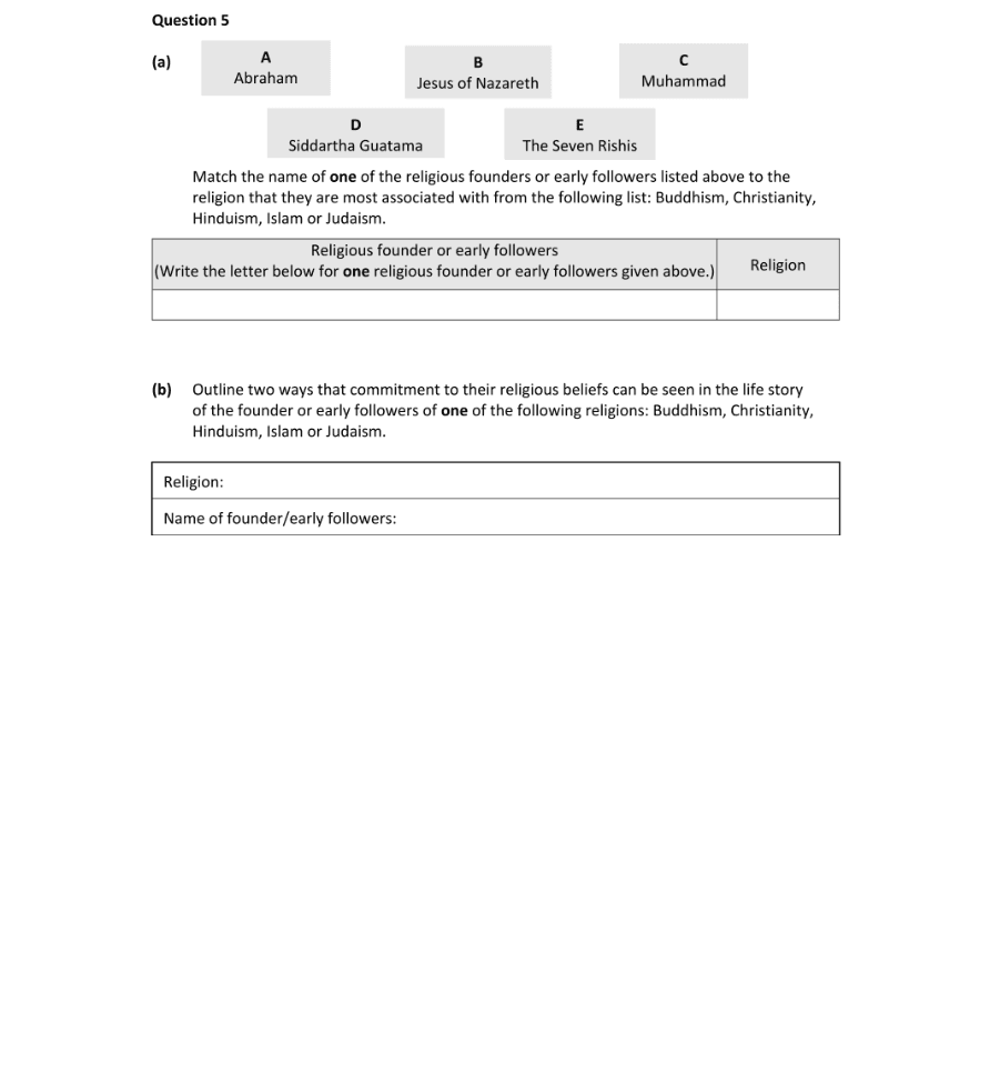 Question 2025 - 5 Part 1