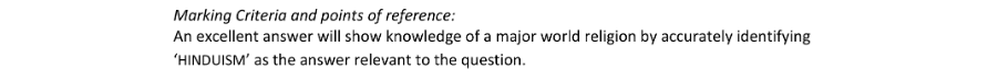 Marking Scheme Part 1