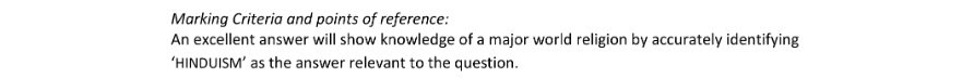 Marking Scheme Part 1