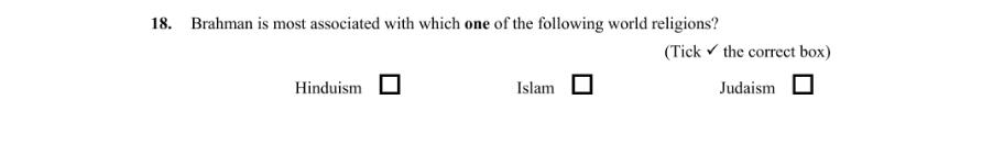 Question 2012 - 18 Part 1
