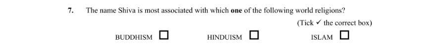 Question 2016 - 7 Part 1