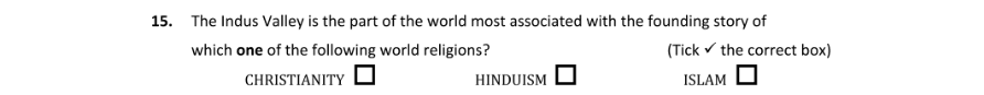 Question 2018 - 15 Part 1