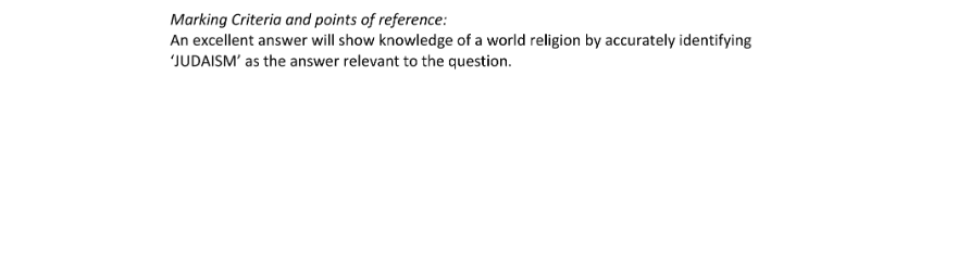 Marking Scheme Part 1