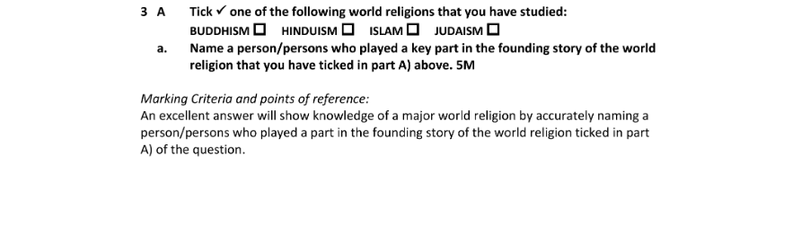 Marking Scheme Part 1